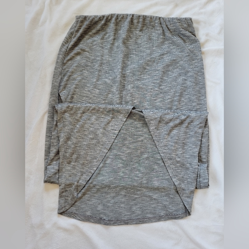 Mossimo heathered grey faux wrap maxi skirt S